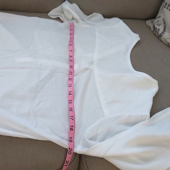 anthropologie Cloth & Stone women's white tunic blouse top oversized lon… - Picture 12 of 12
